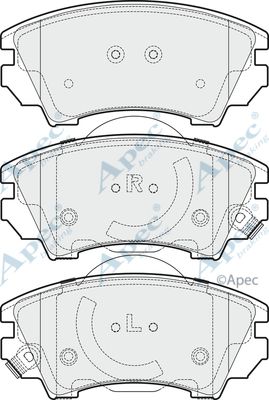 APEC BRAKING Комплект тормозных колодок, дисковый тормоз PAD1684